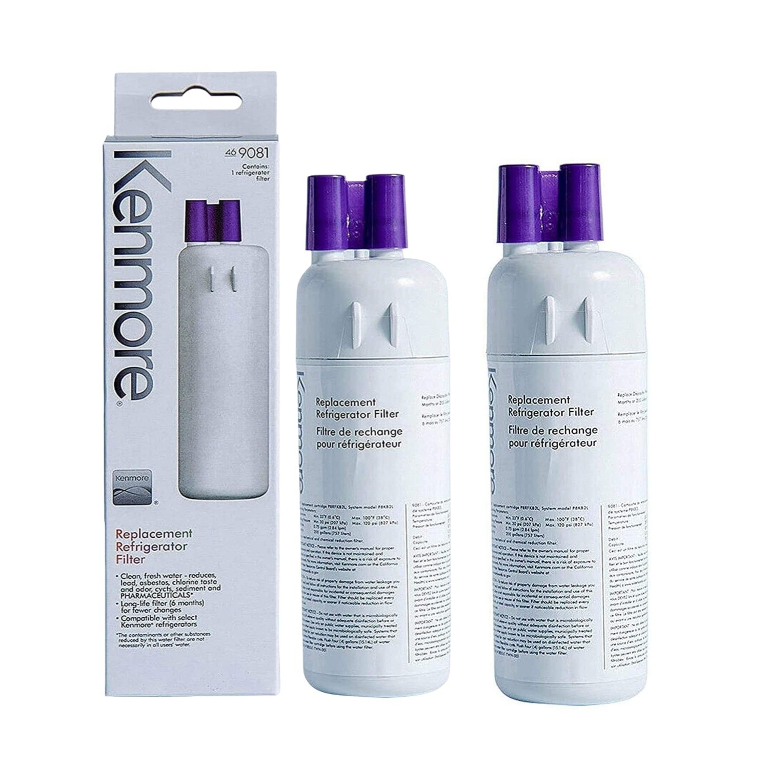 2/4 Pack New 9081 Kenmore 469081 46-9930 Refrigerator & Water Filter Sealed US