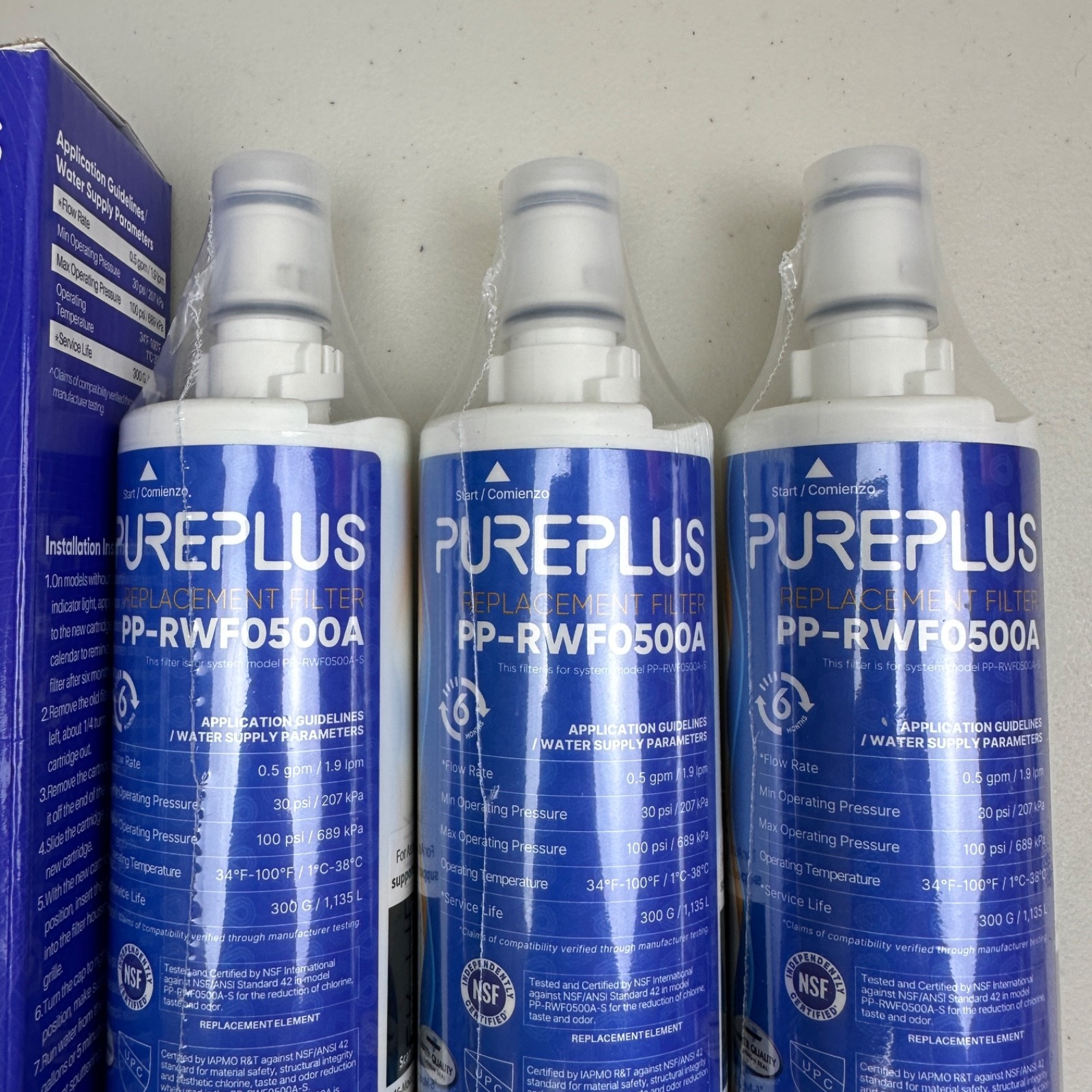 3 PACK PUREPLUS 4396508 for EDR5RXD1 EveryDrop Kenmore 46-9010 9085 RWF0500A