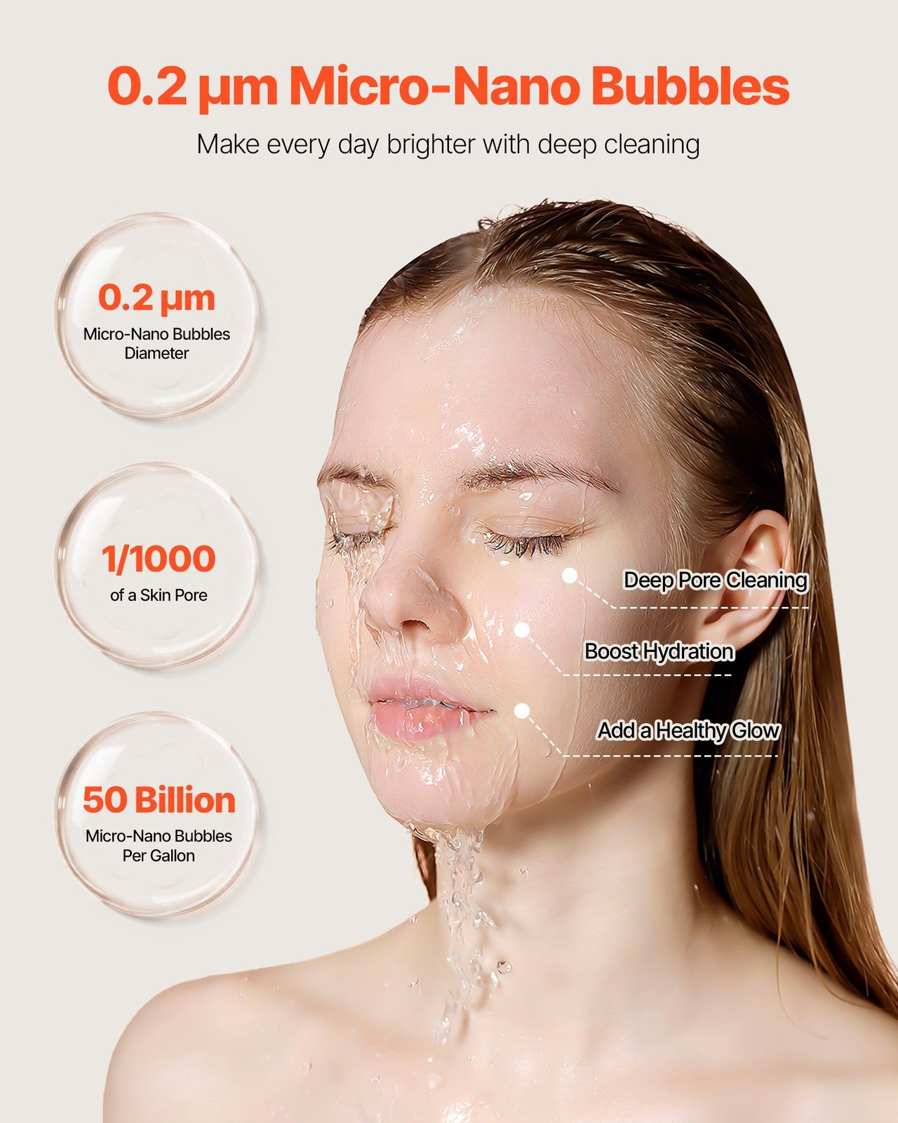 Skincare Faucet Filter Pink+Gold – Water Purifier for Healthy Skin & Hair Care