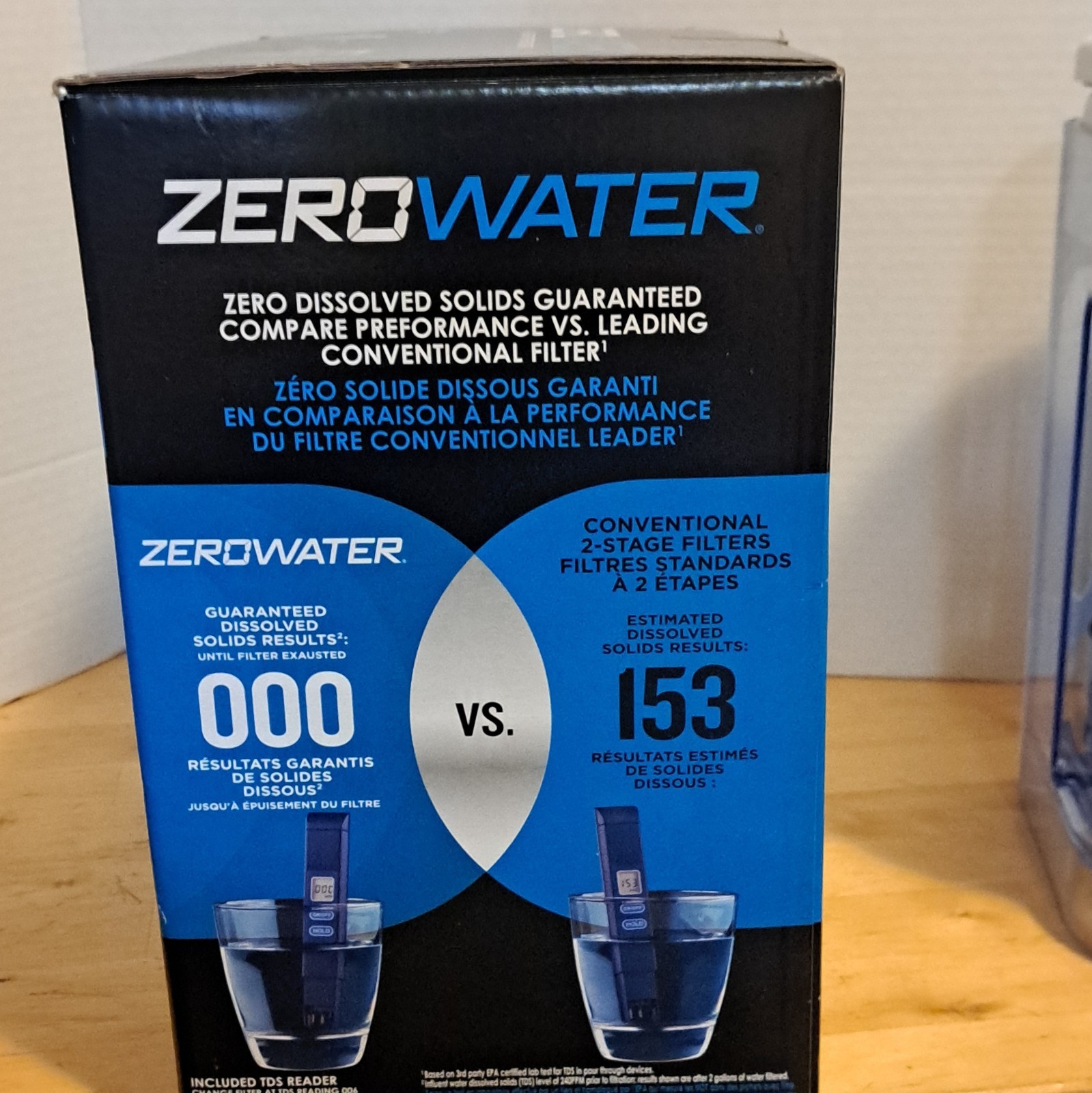 ZeroWater 5-Stage Filter Jug Dispenser Pitcher w/ Spigot 2.8L Blue/White