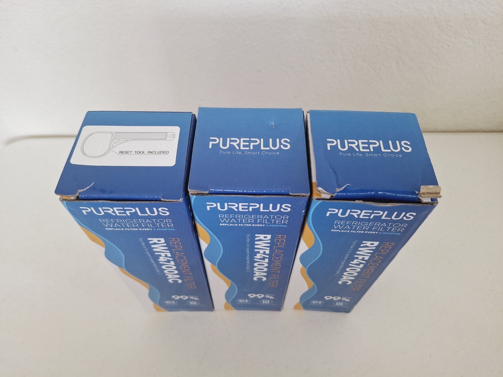 PurePlus Replacement Refrigerator Water Filters RWF4700AC 3-Pack New Free S&H