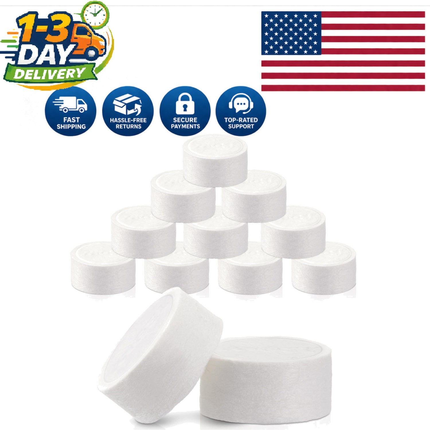 18mm Cotton Leak Detector Replacement Pads – 10 Pcs for Water Filtration Safety