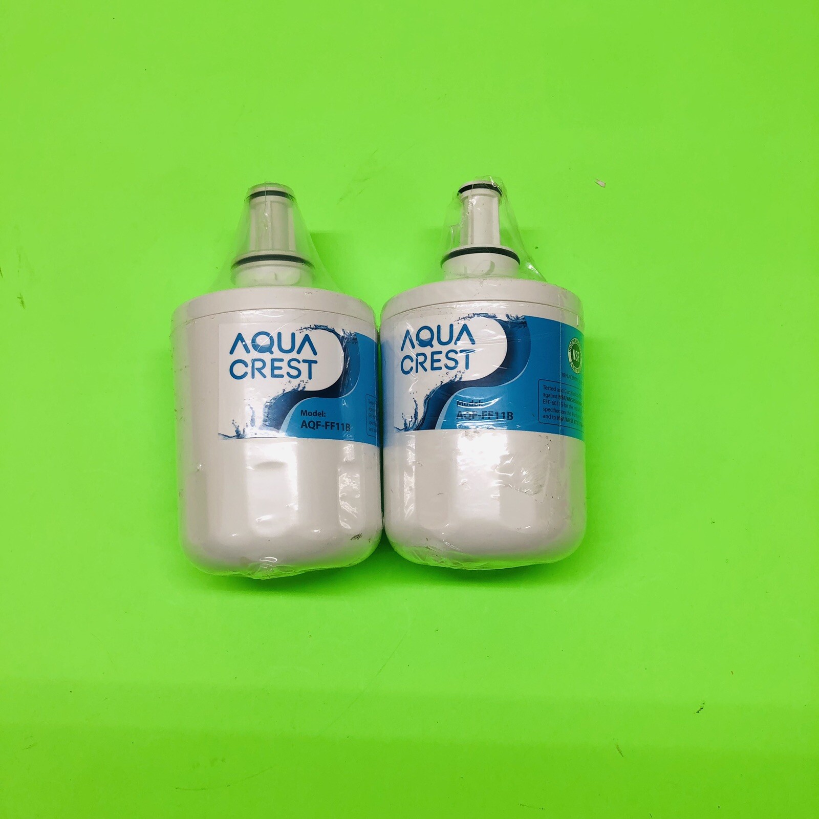 Aqua Crest Refrigerator Water Filter. Model AQF-FF11B. Pack of 2