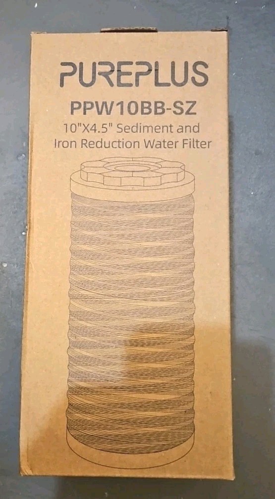 PUREPLUS 10″×4.5″ String Wound Sediment Filter Compound With Iron Reducing