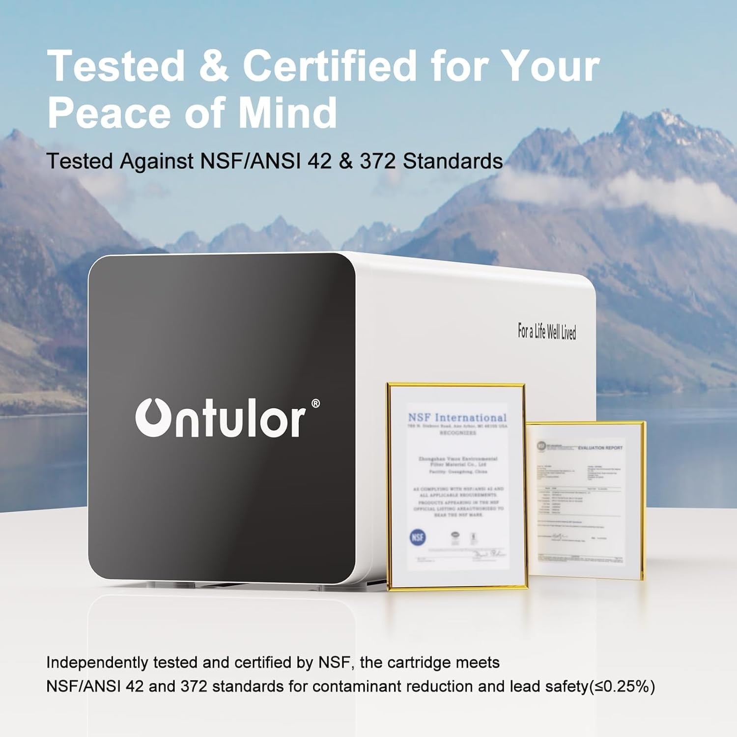 Ontulor Reverse Osmosis System, 6-in-1 Tankless Filter Portable Water Purifier