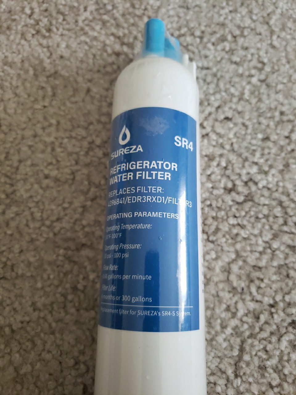 Sureza SR4 Replacement 4396841/EDR3RXD1/Filter Ice Water New And Sealed