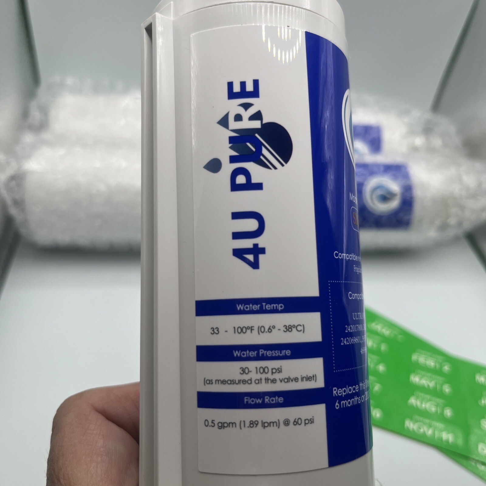 3-Water Filters 4U PURE Replace Every 6 Months SMF1005 ULTRAWF ULTRA-WF Or 200 G