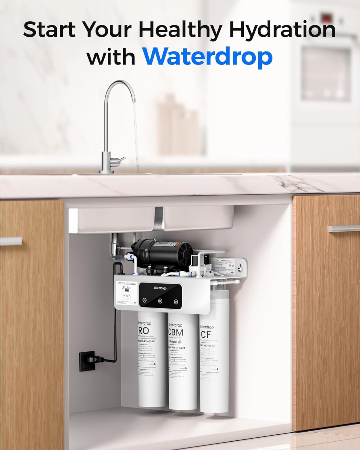 Waterdrop WD-RT-RO Filter, Replacement for WD-T3-C & WD-T3-M & WD-T4-A RO System