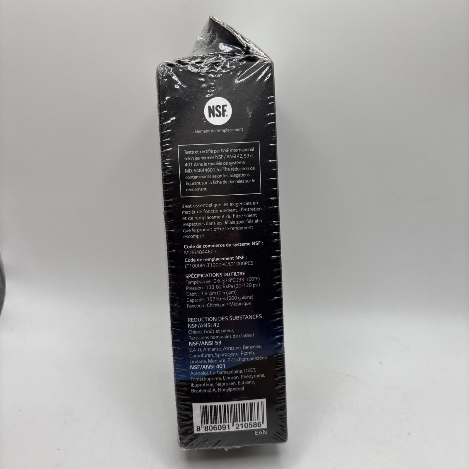 LG LT1000P Refrigerator Water Filter Replacement Cartridge