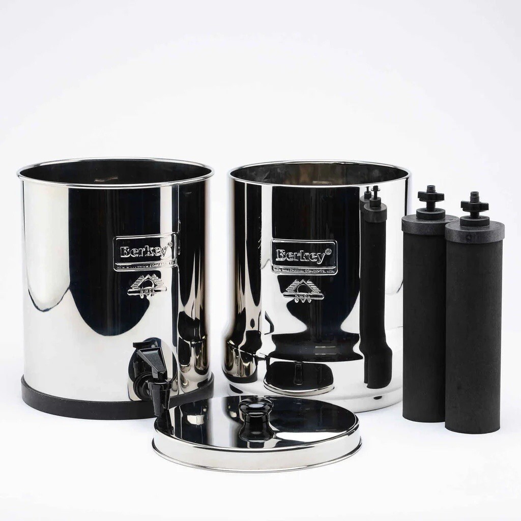 Big Berkey 2.25 Gallon Water Filter Stainless Steel With Stand Spigot Camping RV