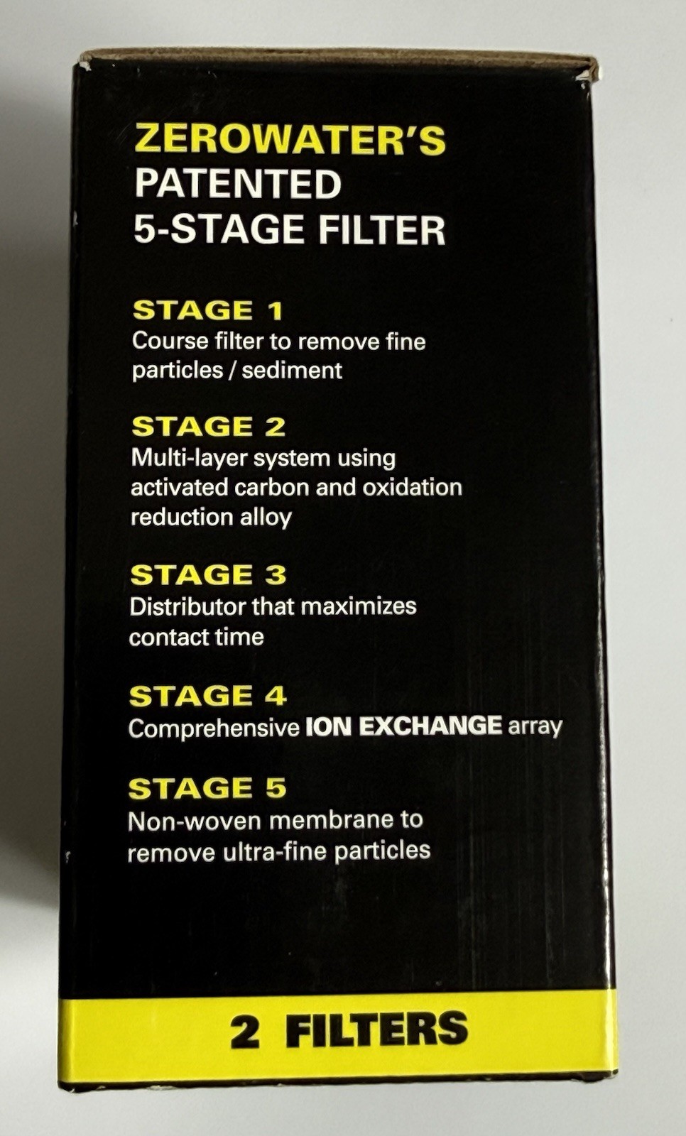 ZeroWater 2 Pack Sealed Portable Filtration Filters 5-Stage Ion Exchange ZR-230