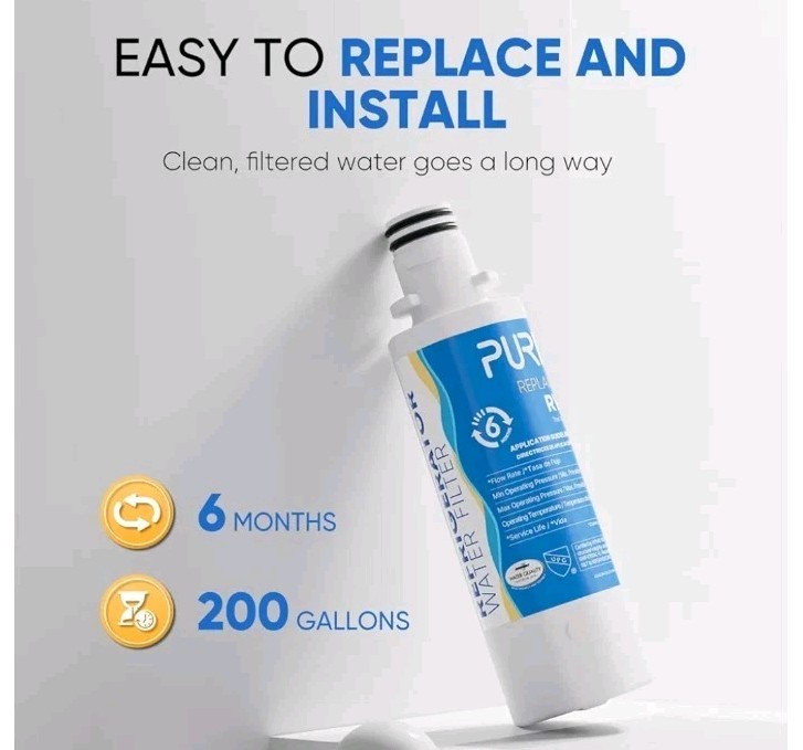 PUREPLUS ADQ747935 Replacement for LG LT1000P LT1000 4700AC 3+3 Water/Air Filter