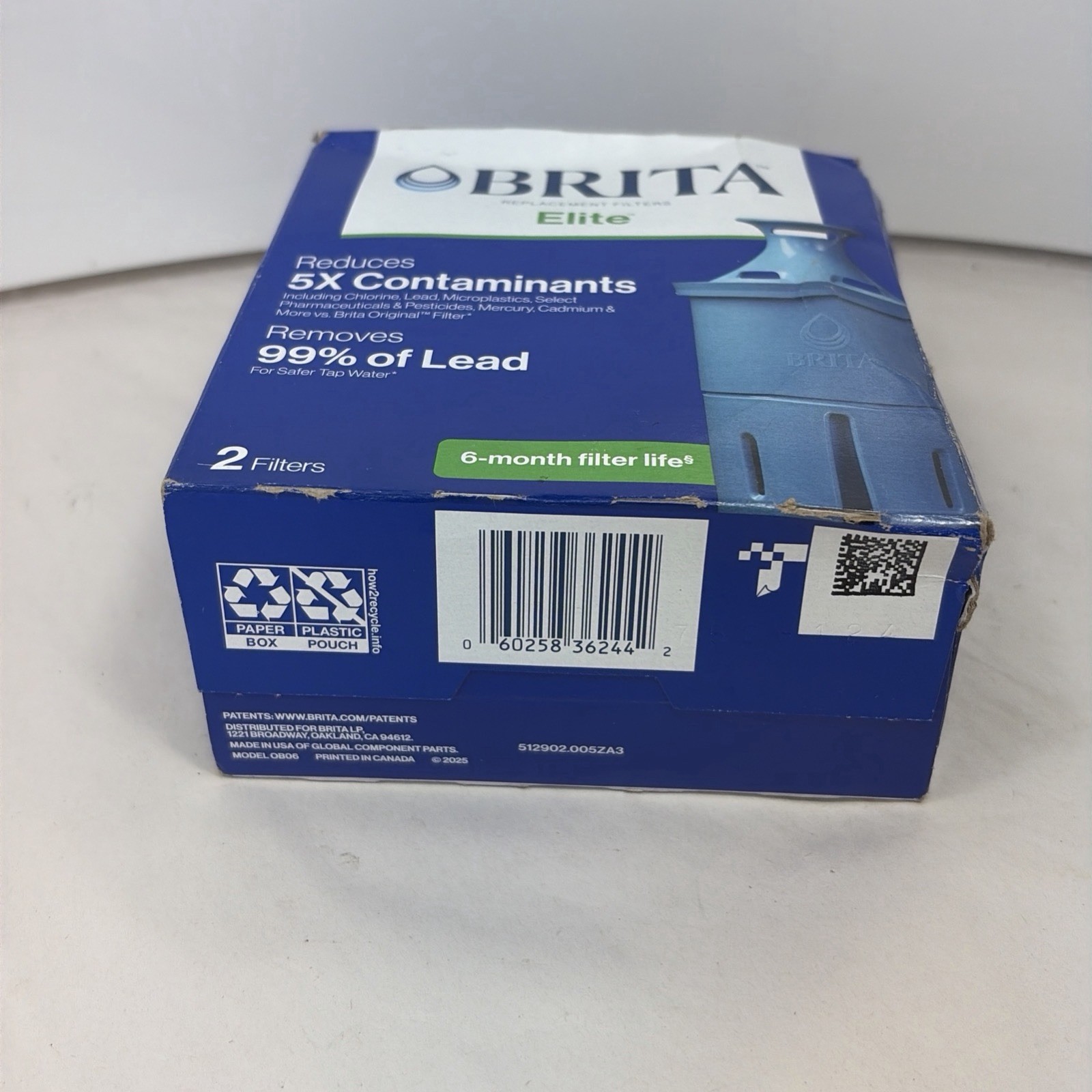 Brita Elite Replacement Filters for Brita Pitchers and Dispensers 2-Pack