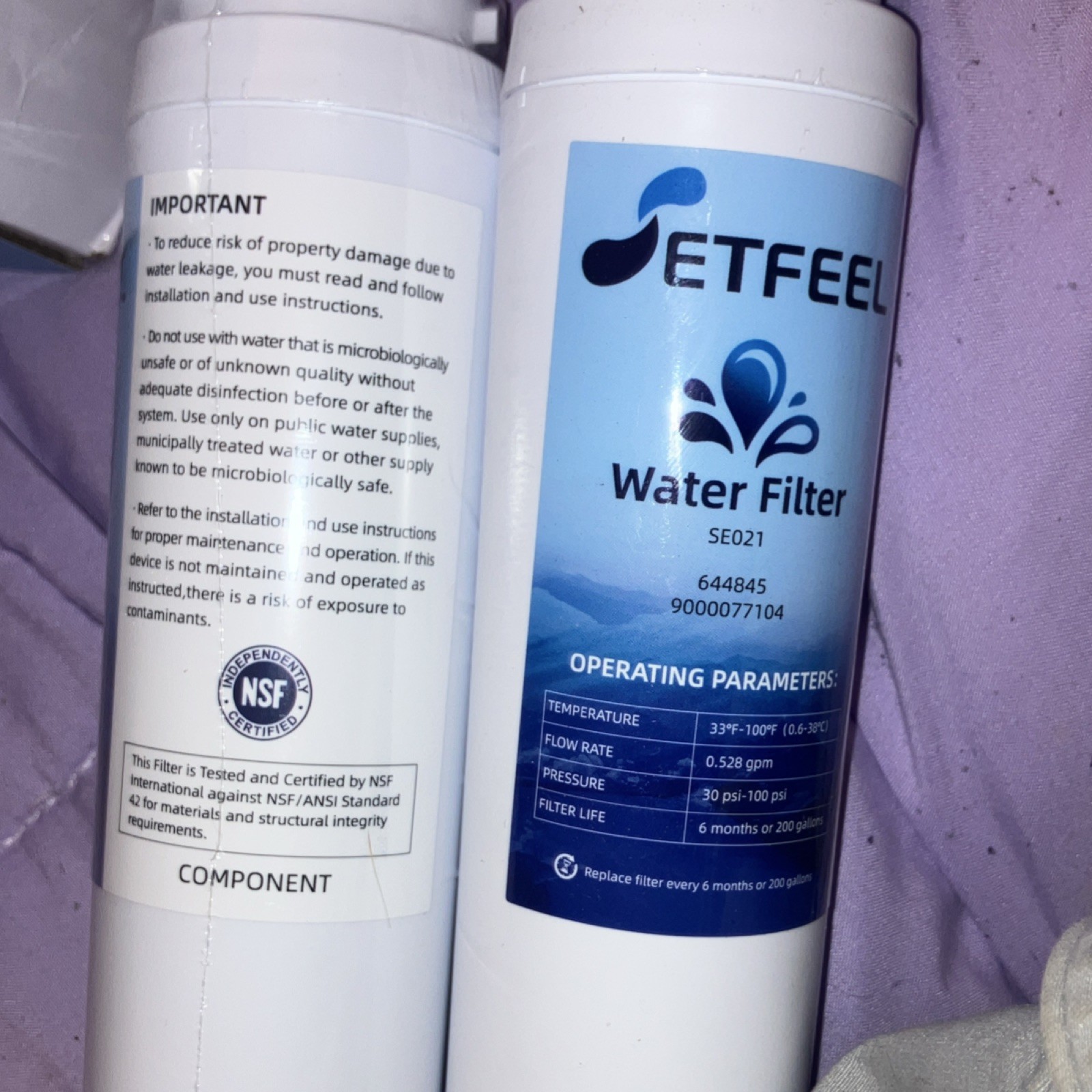 ETFEEL SEO21 Water Filter 200 Gal White Plastic 644845 9000077104