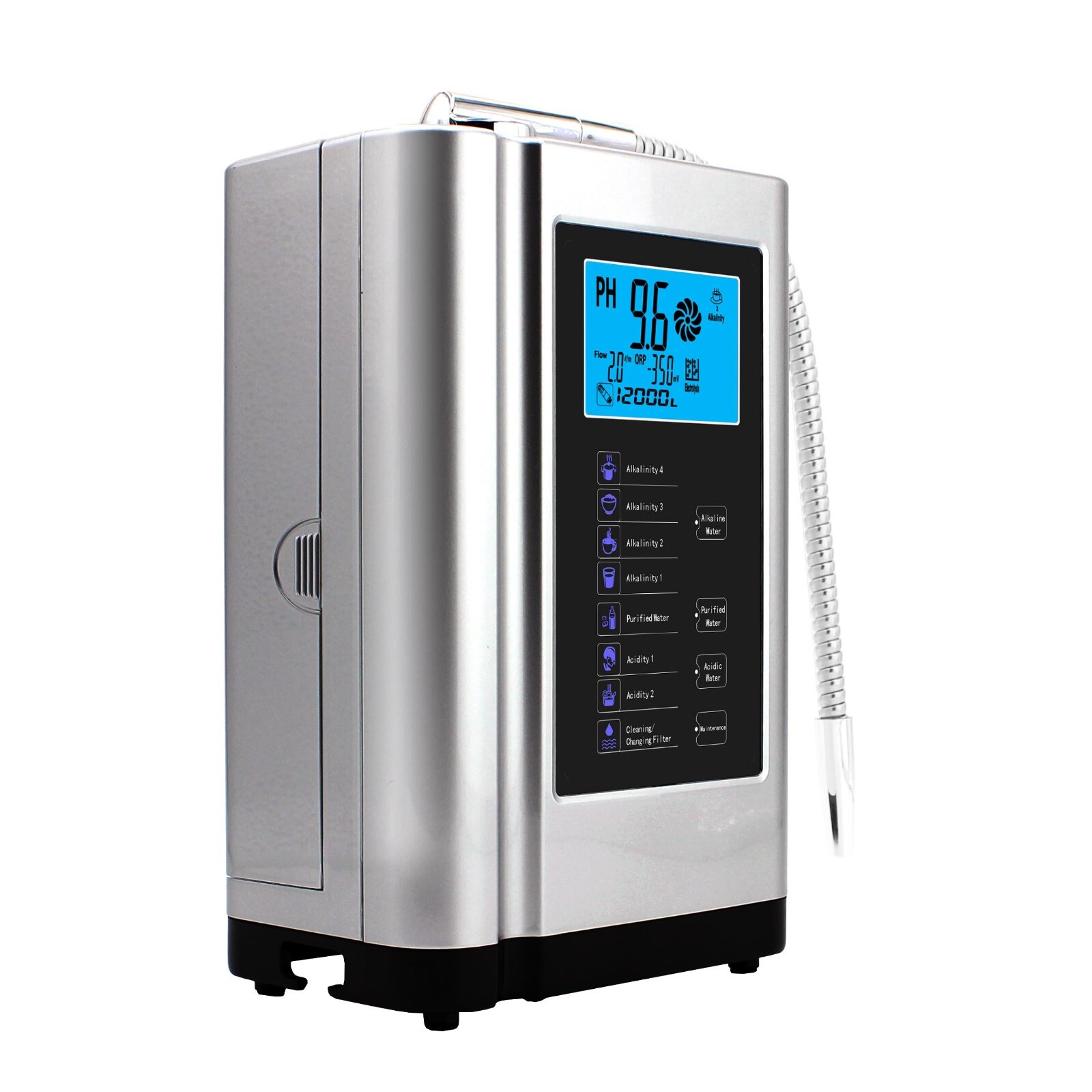 Alkaline Water Ionizer machine hydrogen water Purifier pH3.5-10.5 Water filter