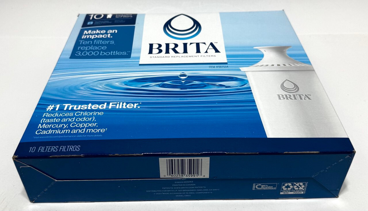 Brita Replacement Water Filters For ALL Brita Pour-Through Pitchers – 10 Pack