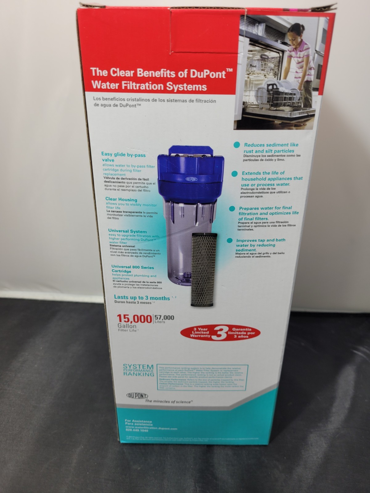 DUPONT DU PONT UNIVERSAL VALVE IN HEAD WHOLE HOUSE WATER FILTER NEW!!!