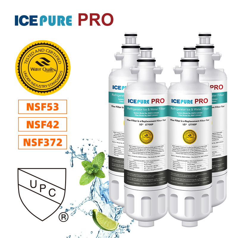 Fit For LG LT700P LFXS30766S LFX31925ST LFX31945ST Icepure NSF53 Filter 4 Pack