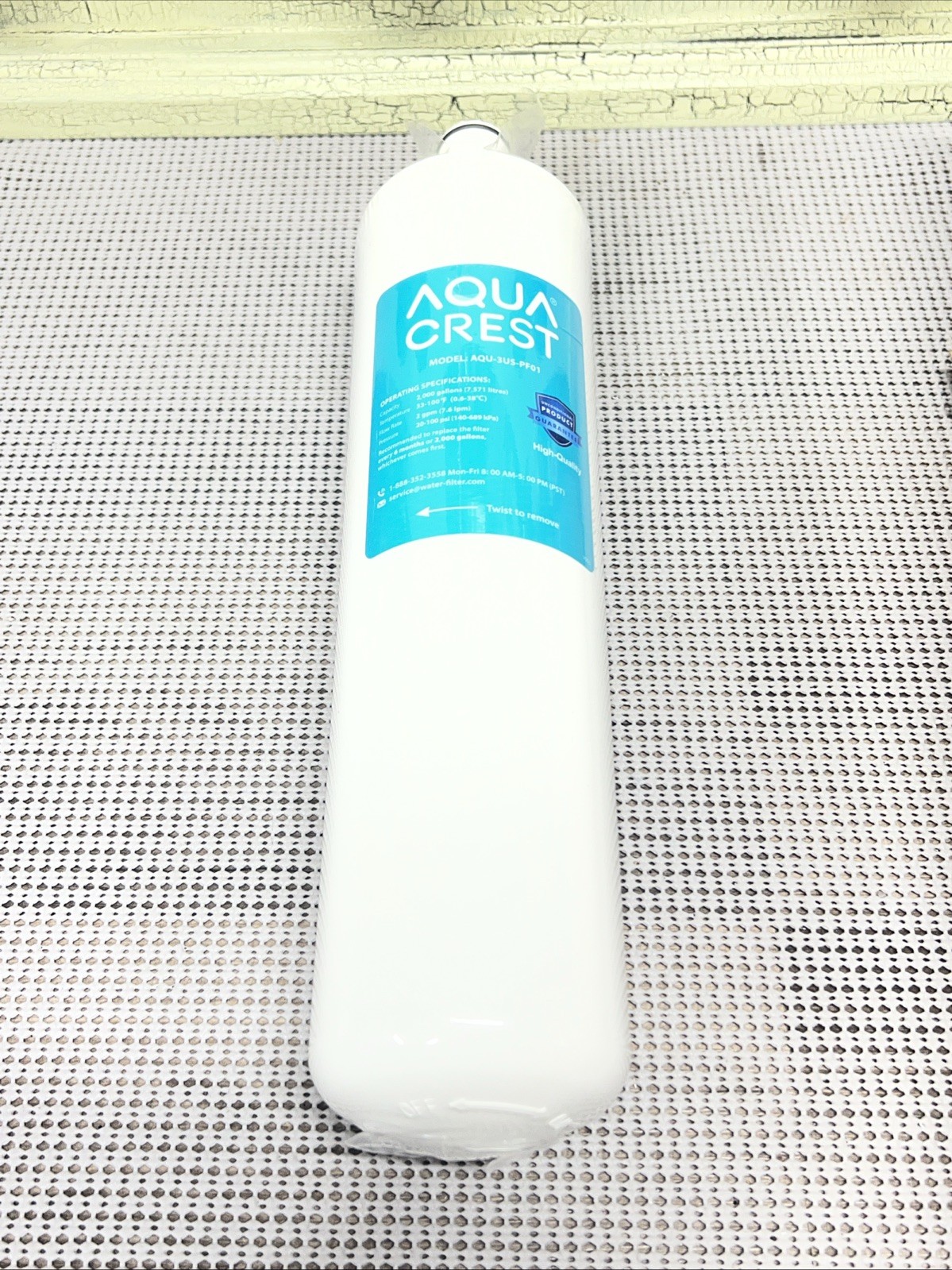 AQUA CREST 3US-PF01 Under Sink Water Filter, Replacement for 3US-MAX-F01H, (1)