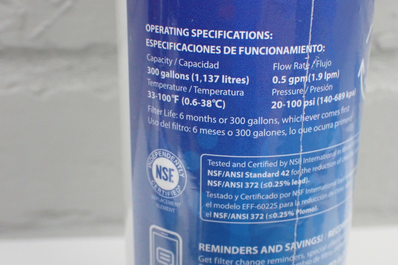 Waterdrop Refrigerator Water Filter Replacement for GE- WD-MSWF