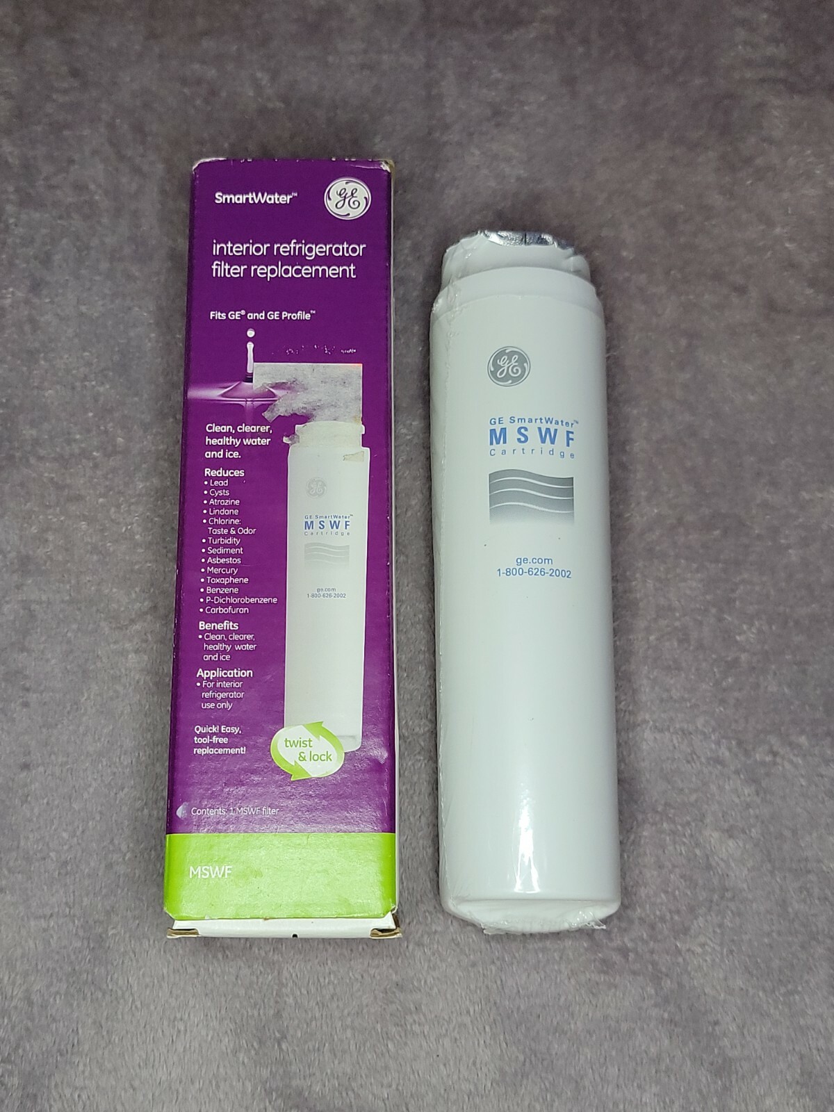 GE SmartWater MSWF Refrigerator Filter Replacement New