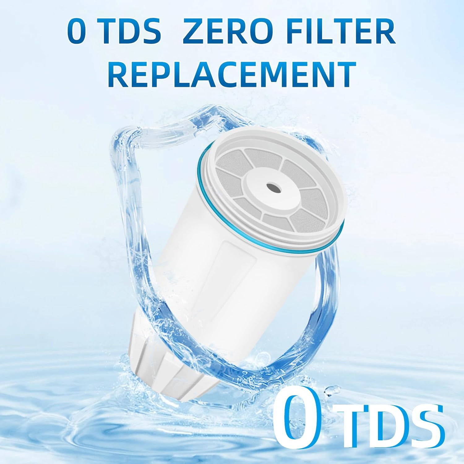 Water Filter 4 Pack for ZERO Filters Pitchers Dispensers ZR-001 ZR-017 ZR-004