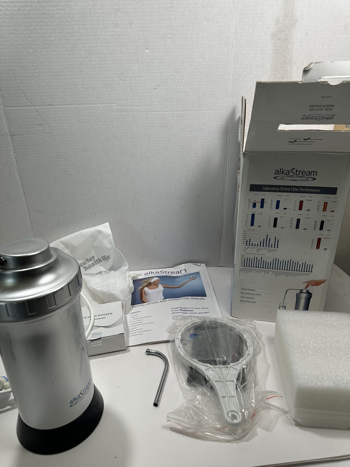 Alkastream Hard Water Filter Water Alkalizer Ionizer Black Silver See Pictures