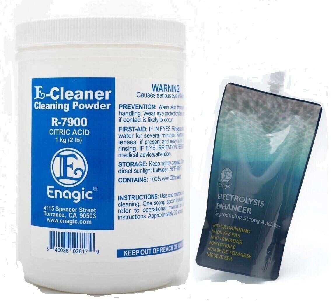 1 Original Enagic-Cleaning powder + 1 Enhancer KANGEN Alkaline Water LEVELUK 2LB