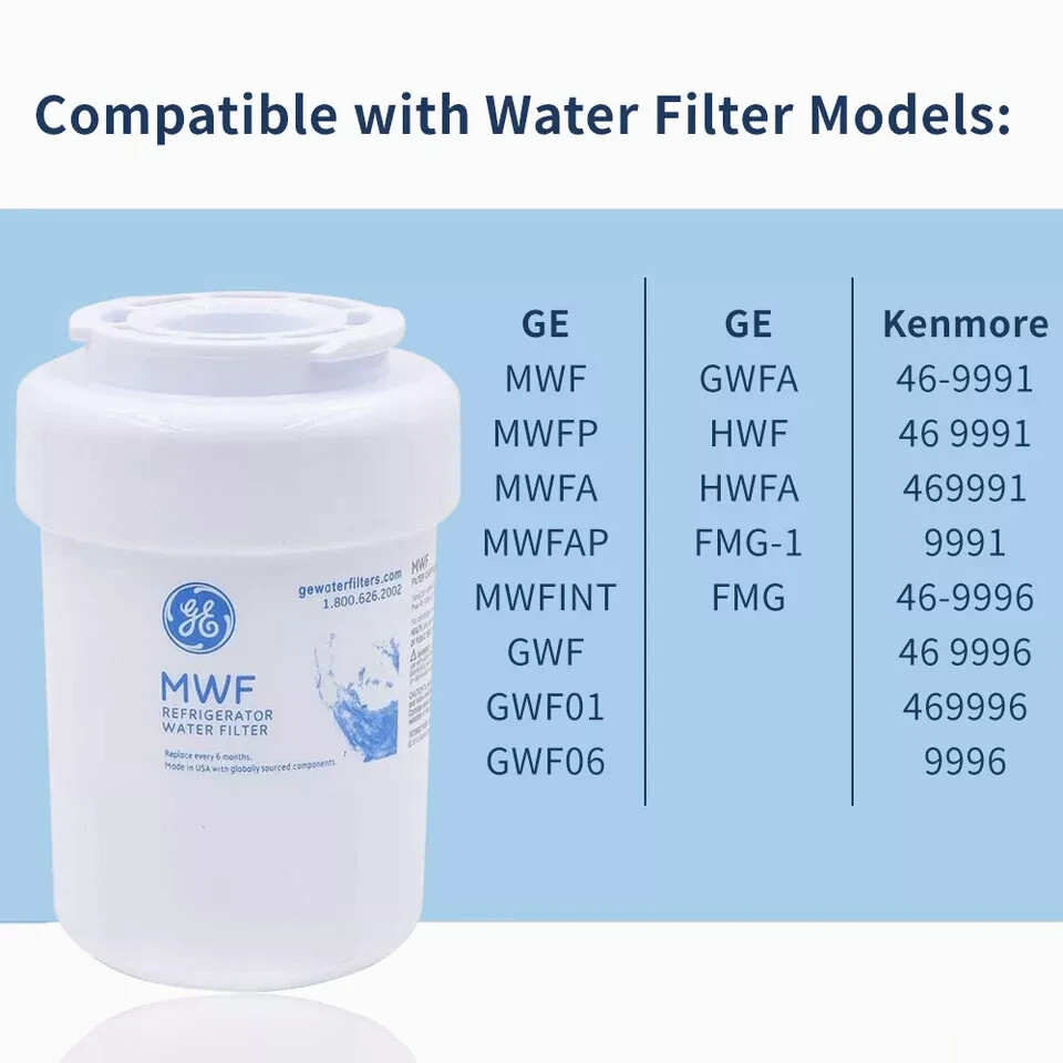 1 PACK Genuine NEW GE MWF GWF 46-9991 MWFP Smartwater Fridge Water Filter