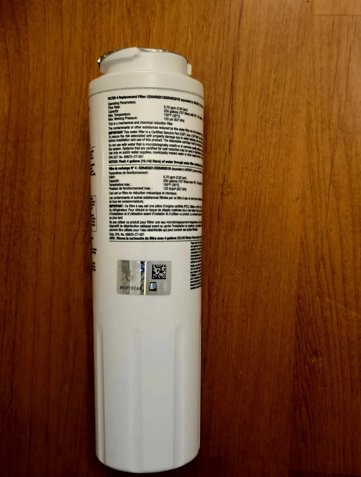 everydrop by Whirlpool Ice and Water Refrigerator Filter 4, EDR4RXD1, Single-Pa