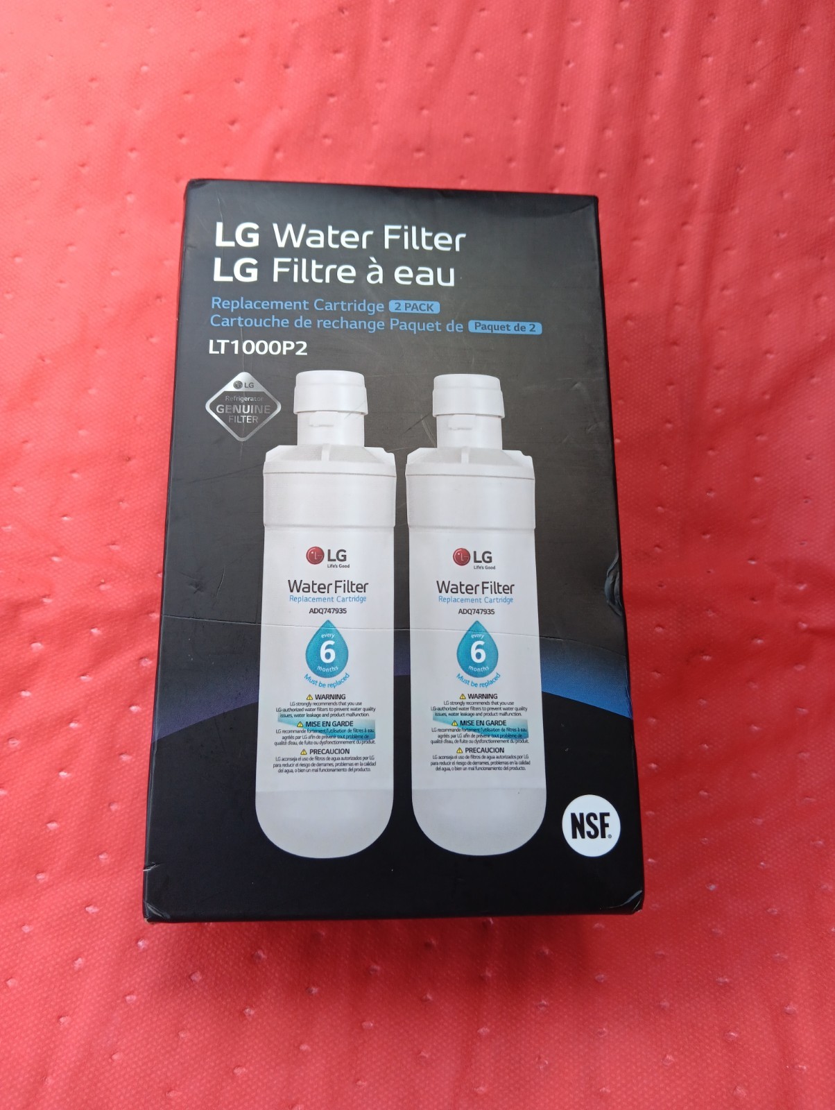 LG LT1000P2 6 Month/200 Gal Refrigerator 2 Pack Replacement Catridges New