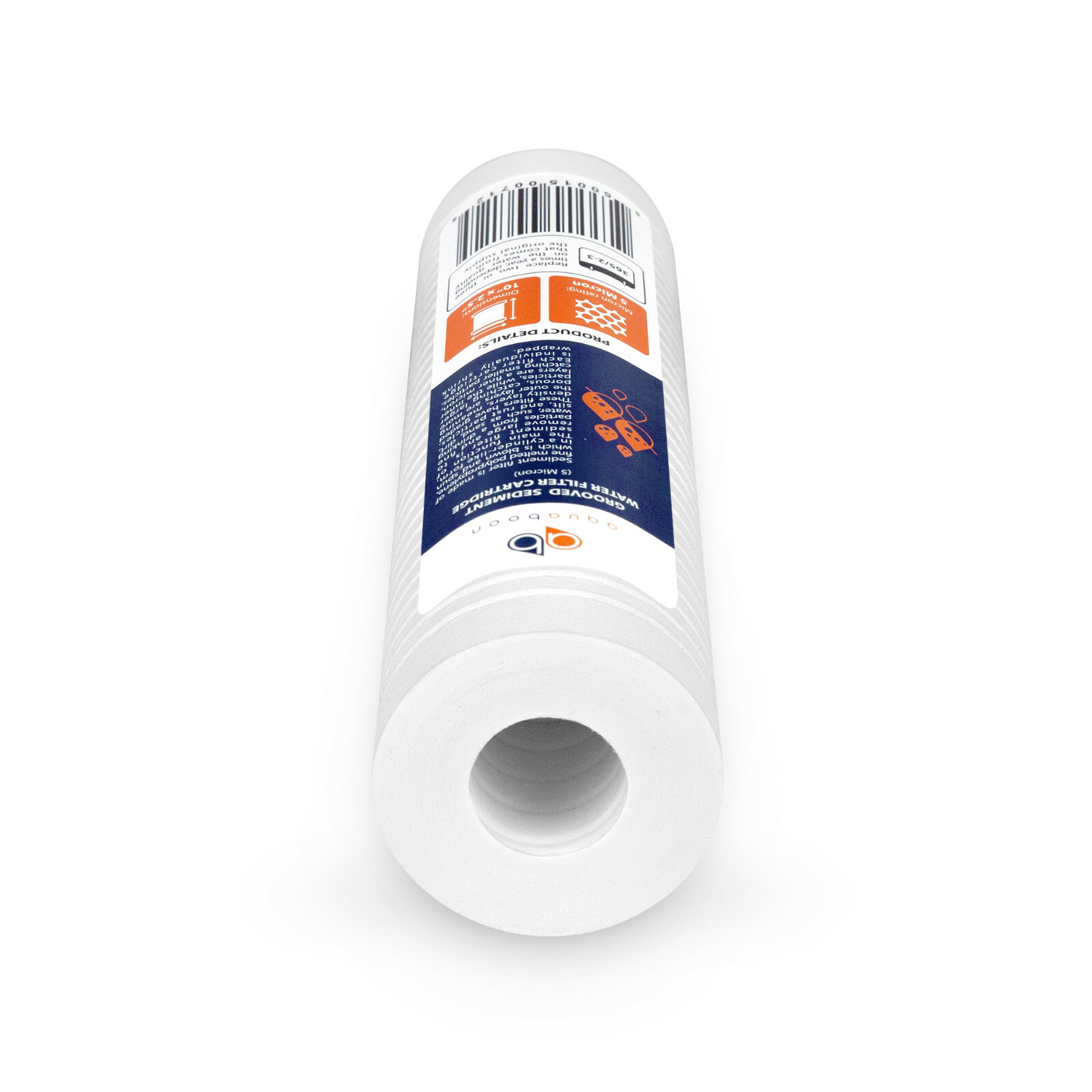 Grooved Sediment Water Filter 5 Micron 10″ x 2.5″ size 50 PACK by Aquaboon