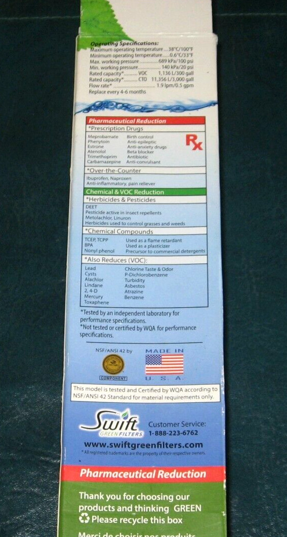Swift Green Filters SGF-FP48Rx Replacement Water Filter For Fisher Paykel 836848