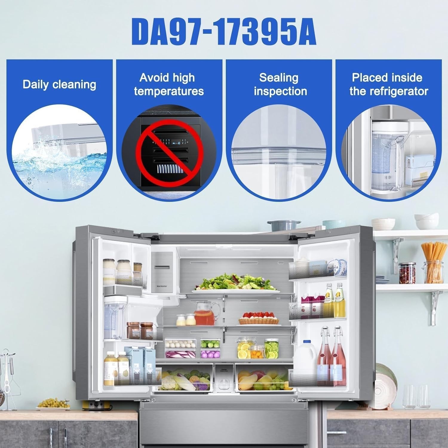 Versatile DA97-17395A Water Pitcher Replacement for Multiple Samsung Fridges