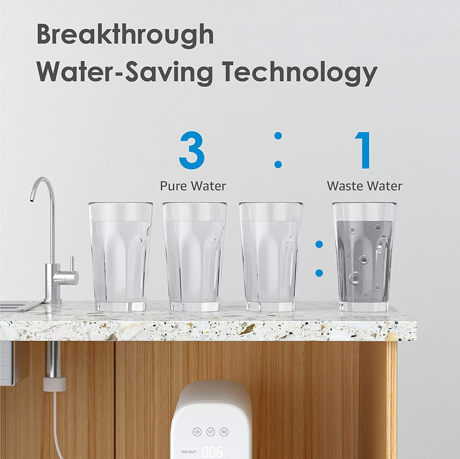 Waterdrop WD-G3P800-N2RO Filter, for WD-G3P800-W Reverse Osmosis System