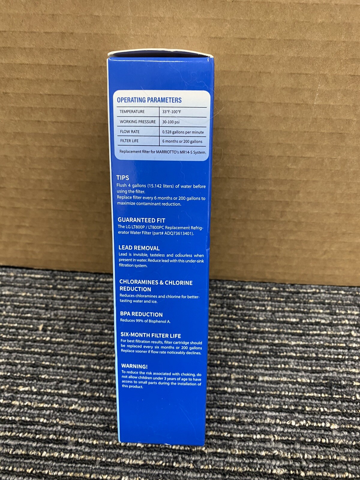 Marriotto MR14 Refrigerator Water Filter Replacement LG LT800P ADQ73613401