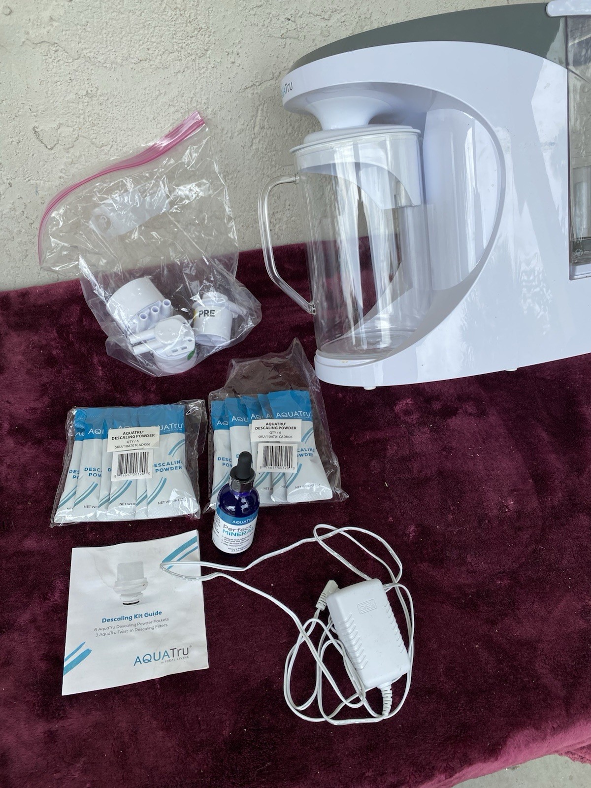 AQUATRU Carafe Countertop 4-Stage Reverse Osmosis Water Purifier System AT100