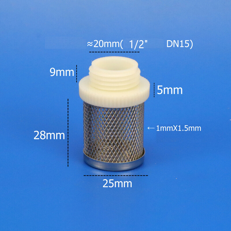 Male Thread Pipeline Filter Inline Water Pump Mesh Strainer Garden Pump Filter