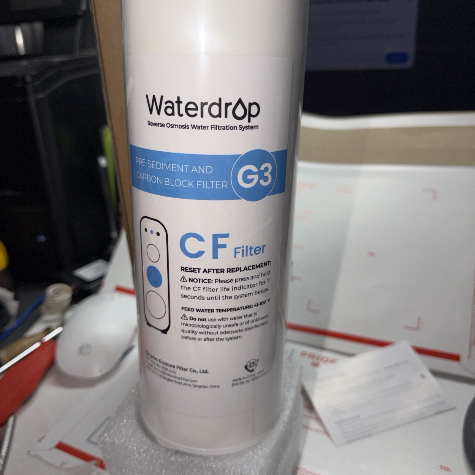 Waterdrop WD-G3-CF Filter, Replacement for WD-G3-W, WD-G3P600 and WD-G3P800-W