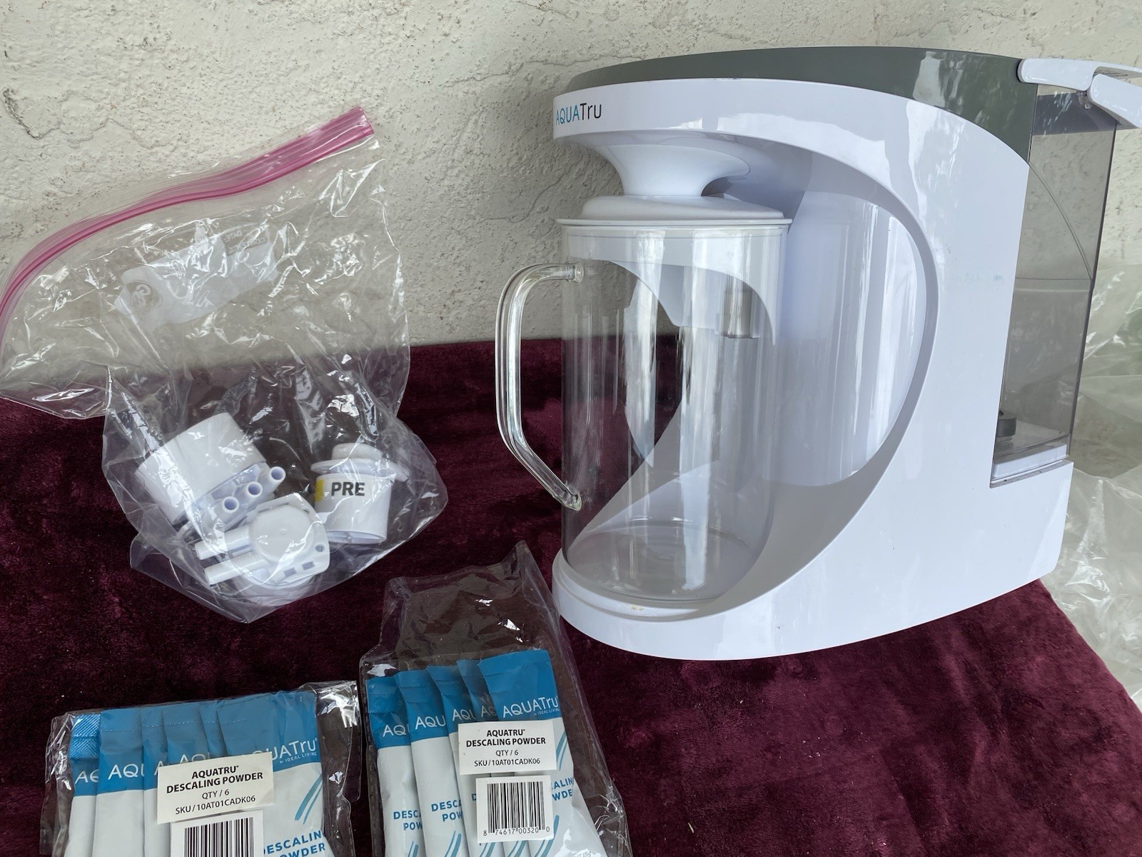 AQUATRU Carafe Countertop 4-Stage Reverse Osmosis Water Purifier System AT100