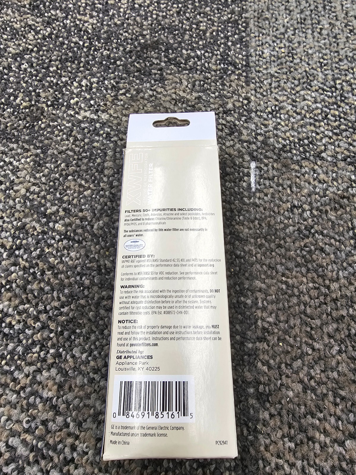 (QTY 3) GE XWFE Refrigerator Water Filter White For Aqua Optima Evolve