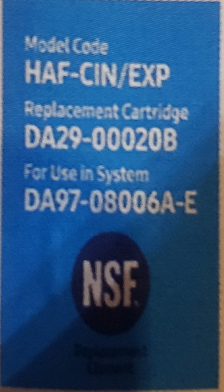 Genuine Samsung DA29-00020B HAF-CIN/EXP Refrigerator Water Filter