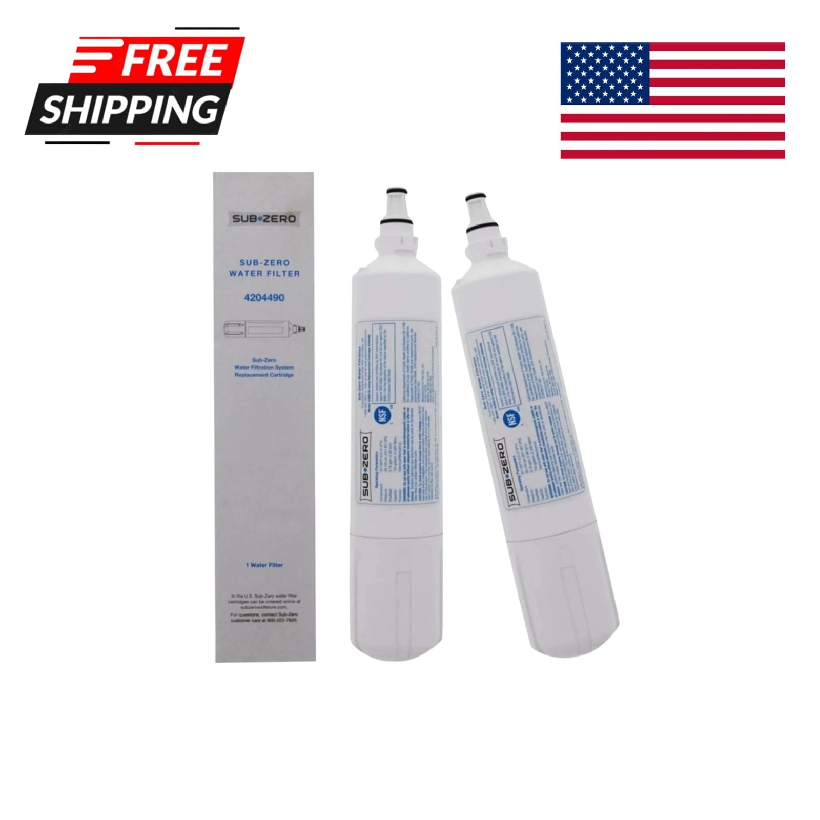 2 Packs SUB-ZERO 4204490 Refrigerator Water Filter