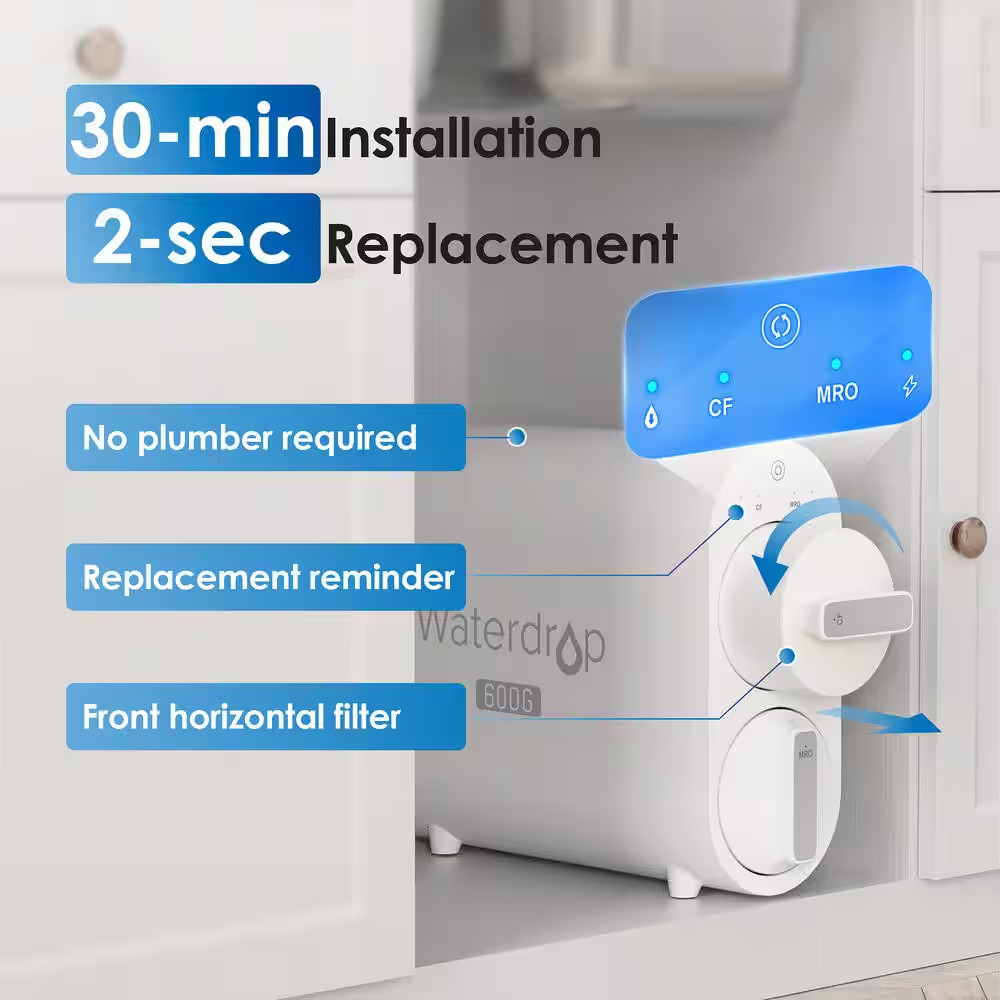 G2P600 Reverse Osmosis System NSF/ANSI 42 and 53 and 58 and 372-Certified Tankle