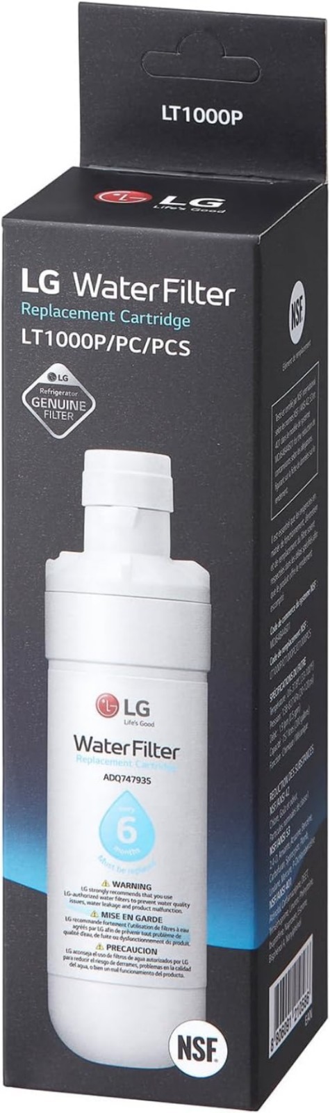 LG LT1000P Water Filter – 6 Life & 200 Gallons – NSF Certified, Compact