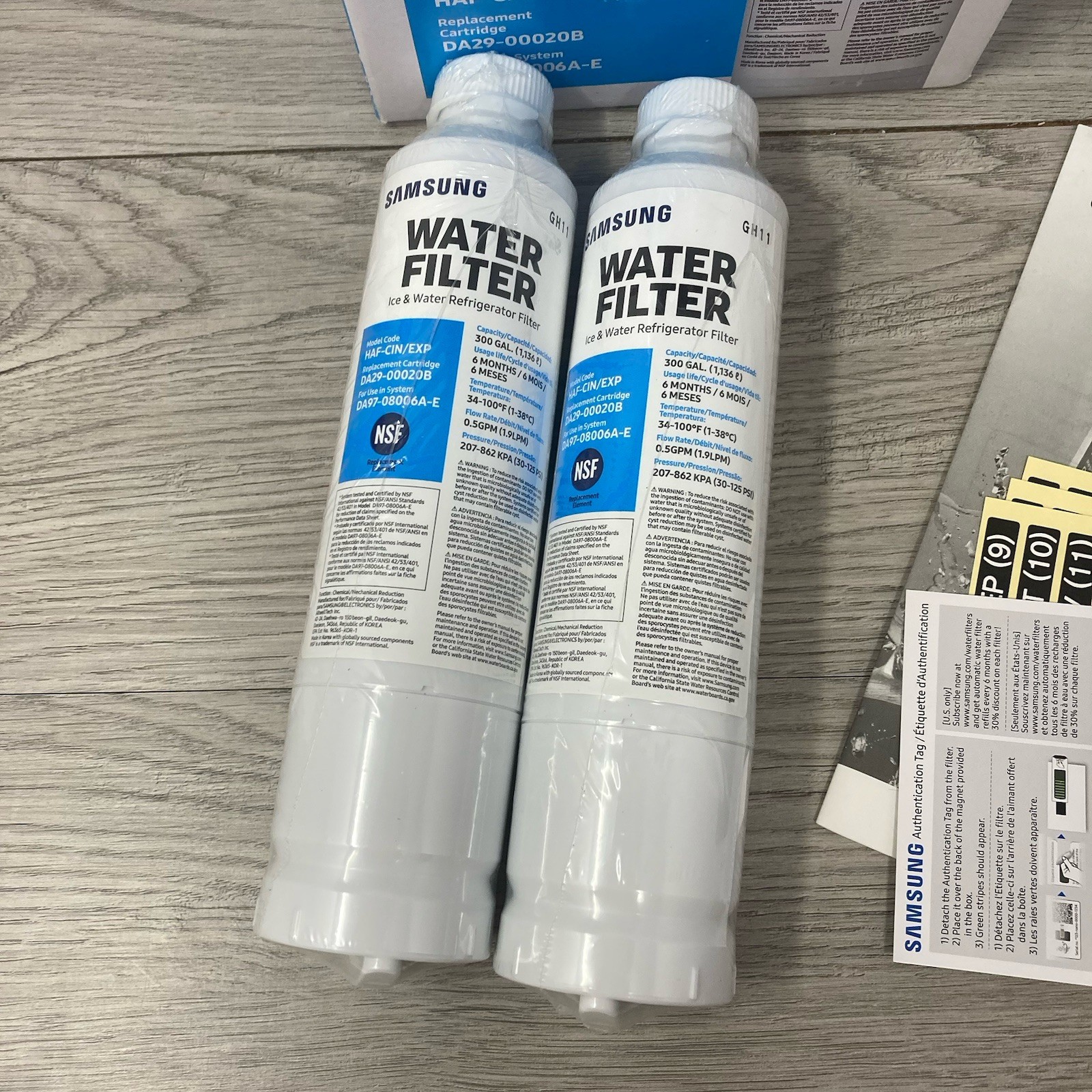 2 Pack Of Samsung HAF-CIN-3P/EXP Ice & Water Refrigerator Filters (Missing 1)