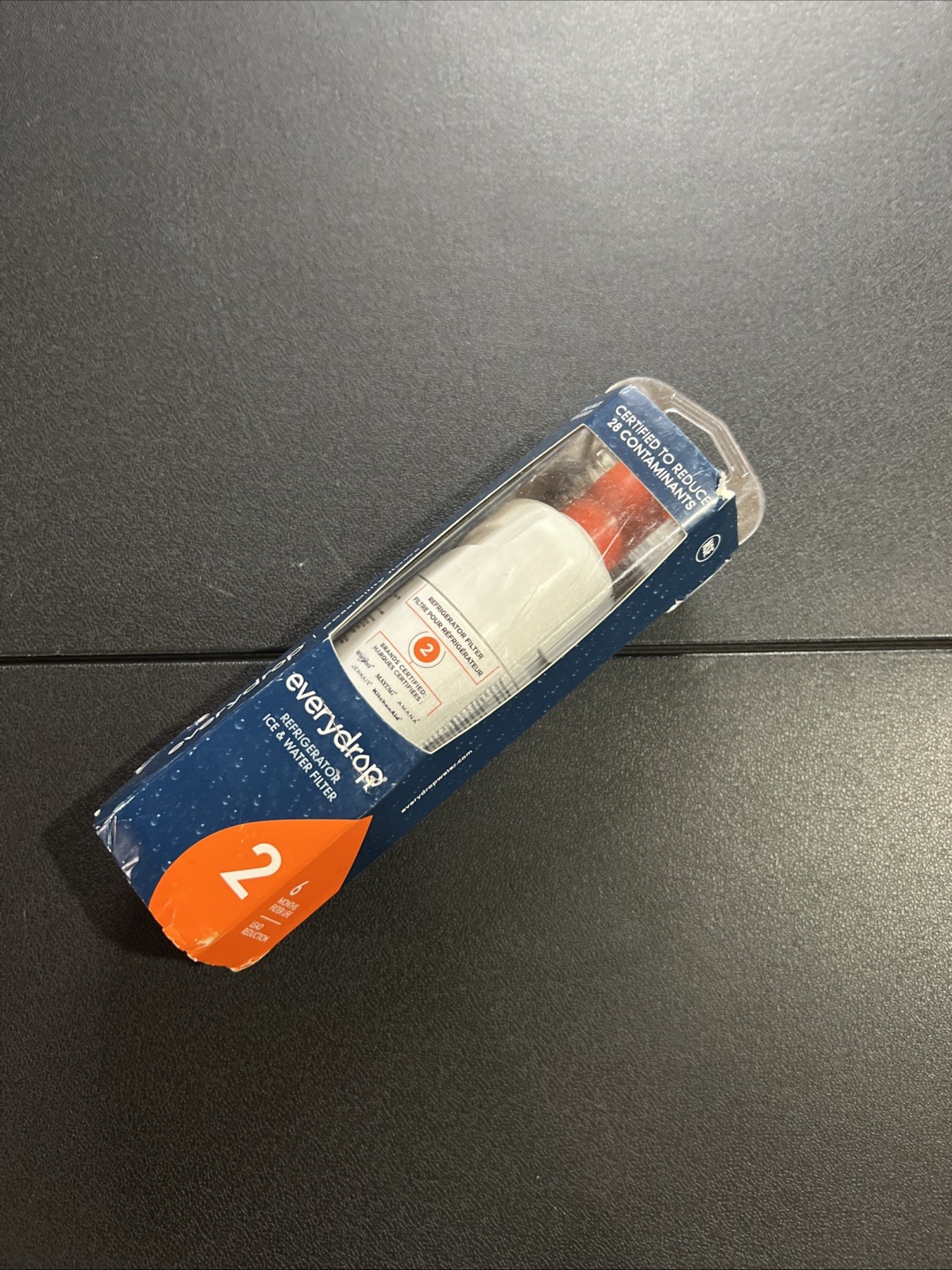 EveryDrop 2 Ice And Water Refrigerator Water Filter ΕDR2RXD1 White Orange New