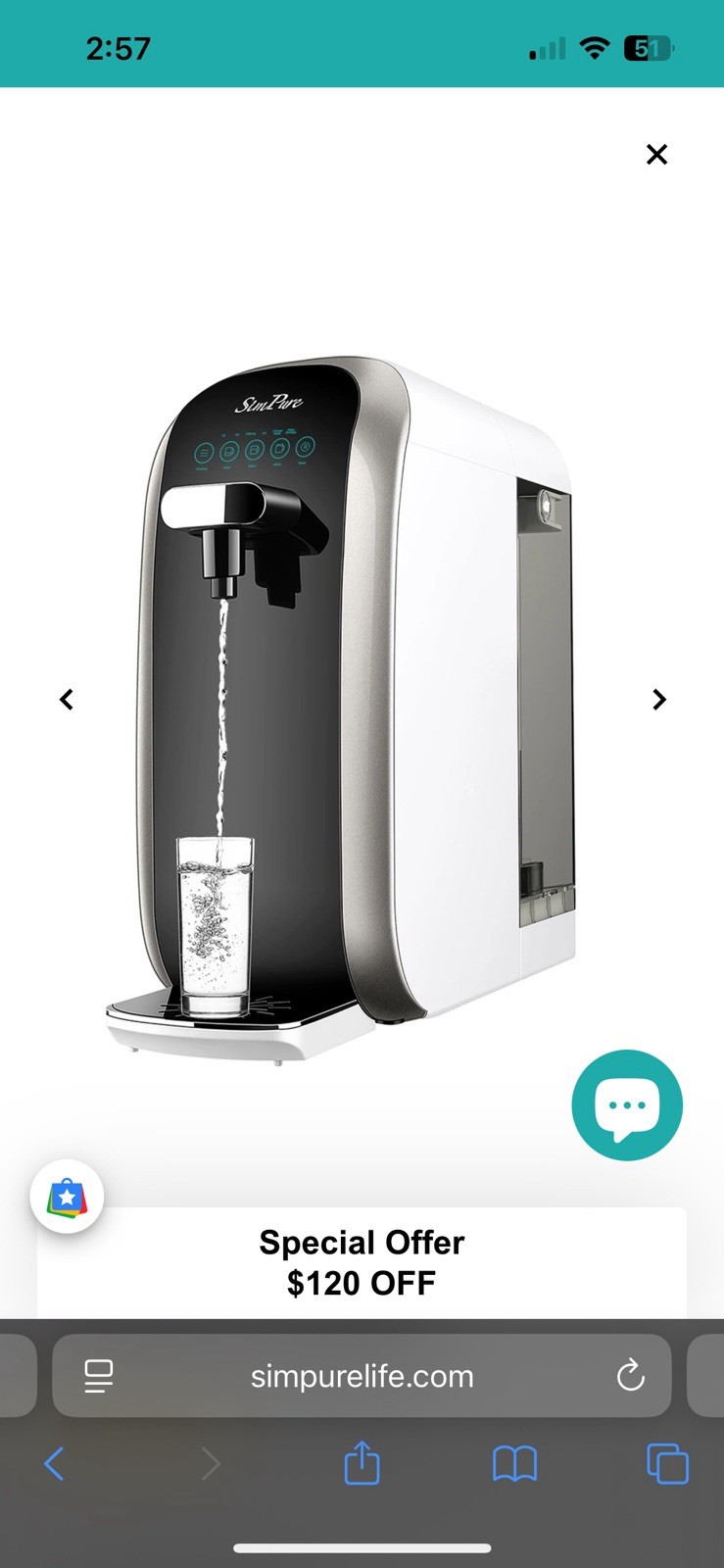 SimPure Water Filtration System – Y7T Series Water Filter NEW In Box