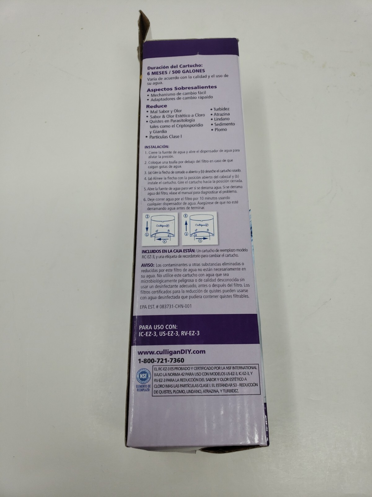 Culligan Replacement Cartridge RC-EZ-3 SEE DESCRIPTION
