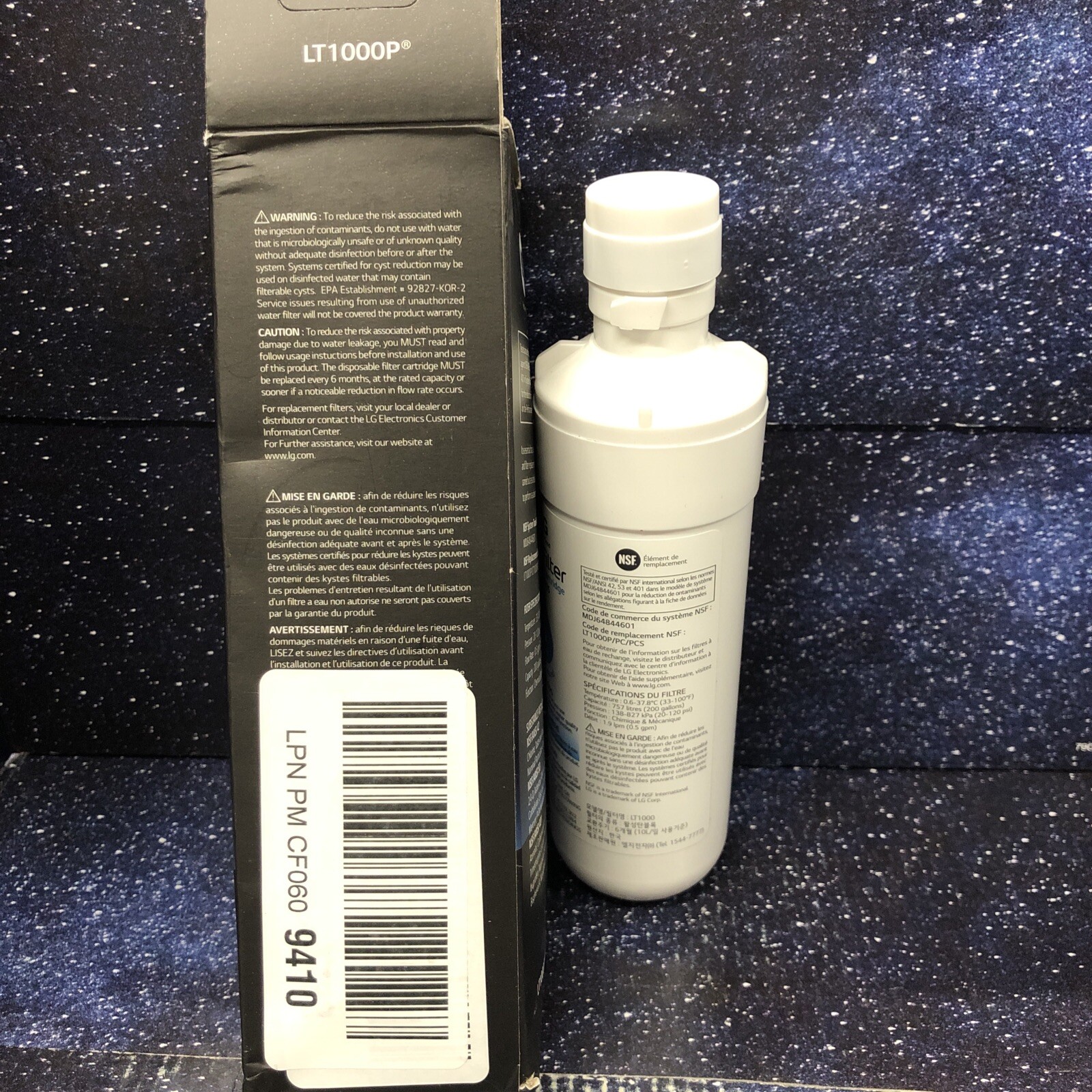 LG Ice and Water Filter LT1000P Open Box